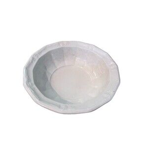 Antique c1850s J. Wedgwood England Ironstone Embossed Large Bowl White Fruit